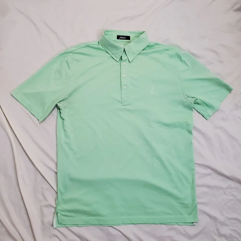 Johnnie-O Green Short Sleeve Polo Shirt Providence St. Mel Embroidered Size L‎